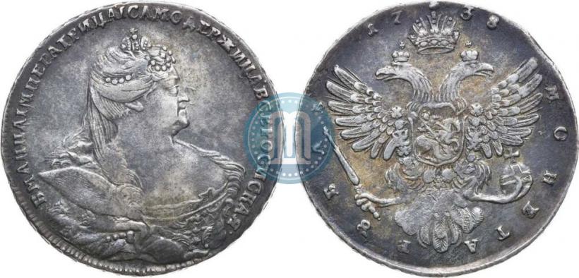 Picture 1 rouble 1737 year  "Moscow type"