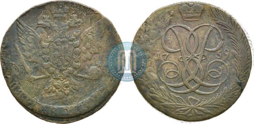Picture 5 kopecks 1759 year  