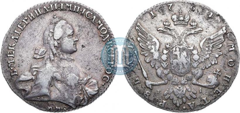 Фото 1 рубль 1764 года ММД-EI 