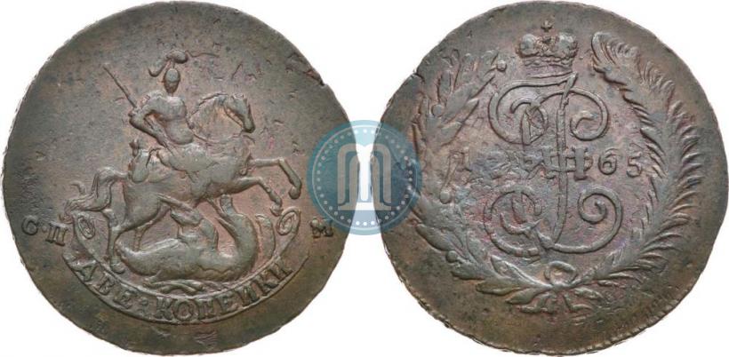 Picture 2 kopecks 1765 year СПМ 