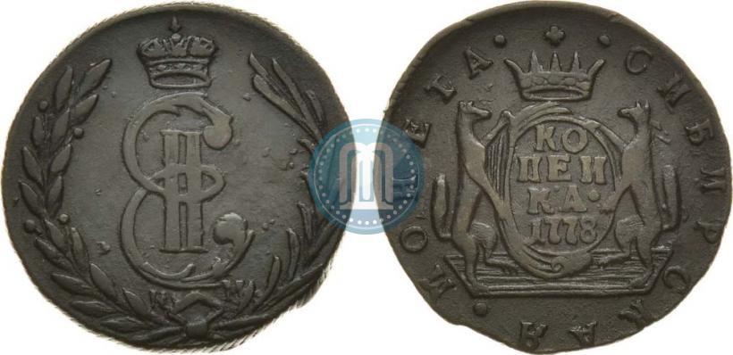Фото 1 копейка 1778 года КМ 