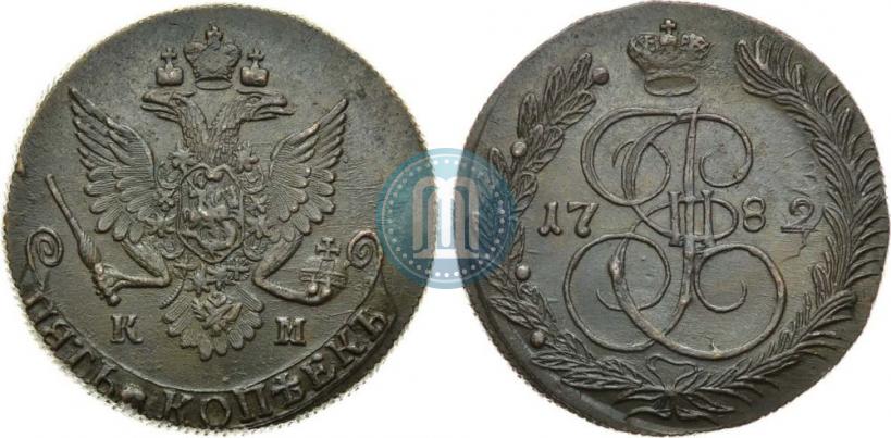 Picture 5 kopecks 1782 year КМ 