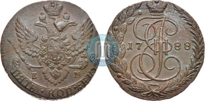 Фото 5 копеек 1788 года ЕМ 
