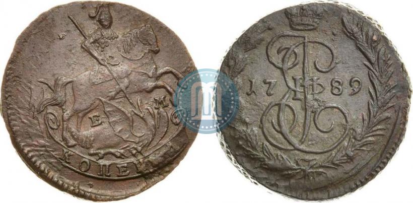 Фото 1 копейка 1789 года ЕМ 