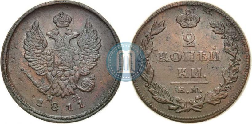 Picture 2 kopecks 1811 year ЕМ-НМ 