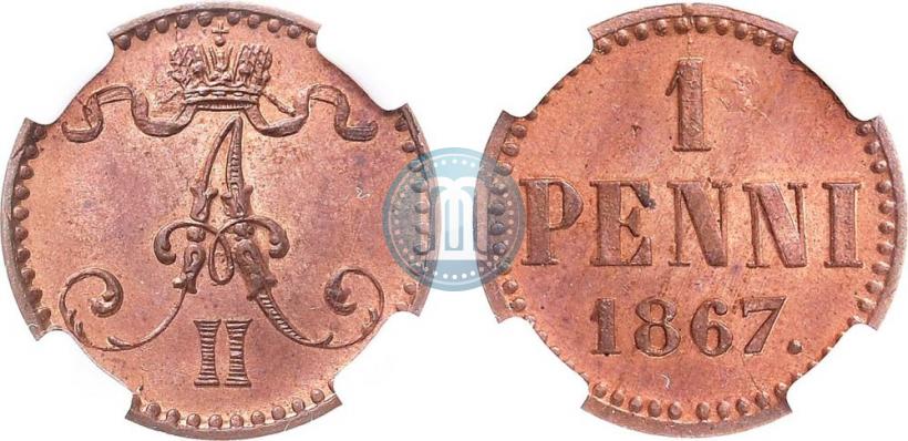Picture 1 penni 1867 year  