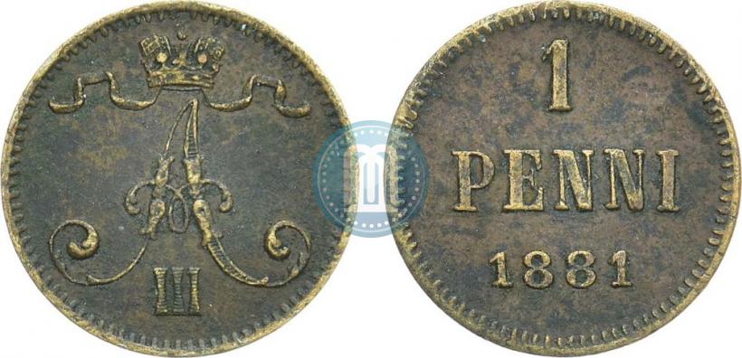 Picture 1 penni 1881 year  