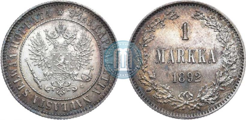 Picture 1 markka 1892 year L 