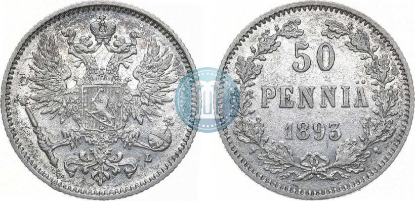 Фото 50 пенни 1893 года L 