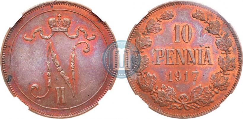 Фото 10 пенни 1917 года  