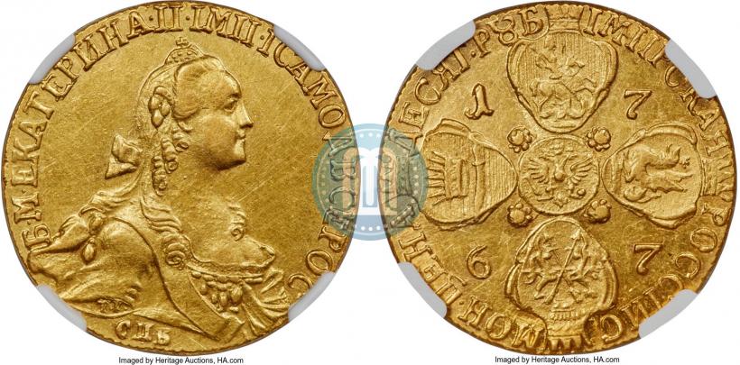 Picture 10 roubles 1767 year СПБ 