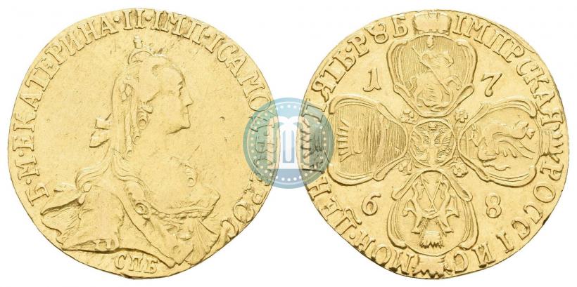 Picture 5 roubles 1768 year СПБ 