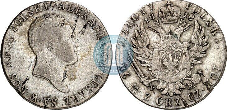 Picture 1 złoty 1818 year IB 