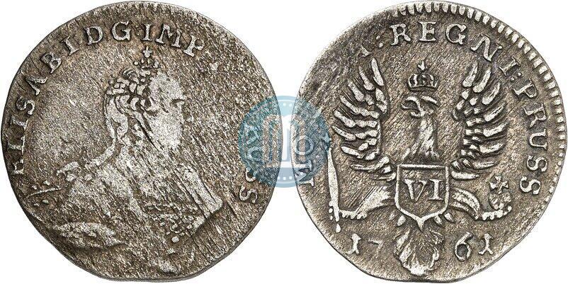 Picture 6 groszy 1761 year  