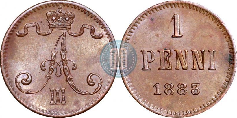 Фото 1 пенни 1883 года  