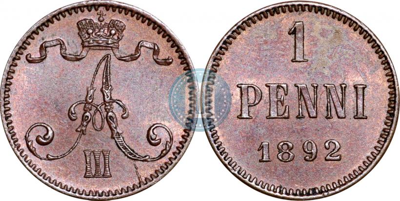 Picture 1 penni 1892 year  