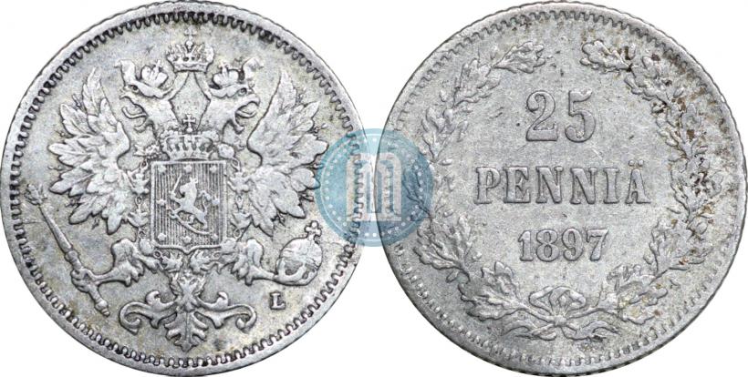 Picture 25 pennia 1897 year L 