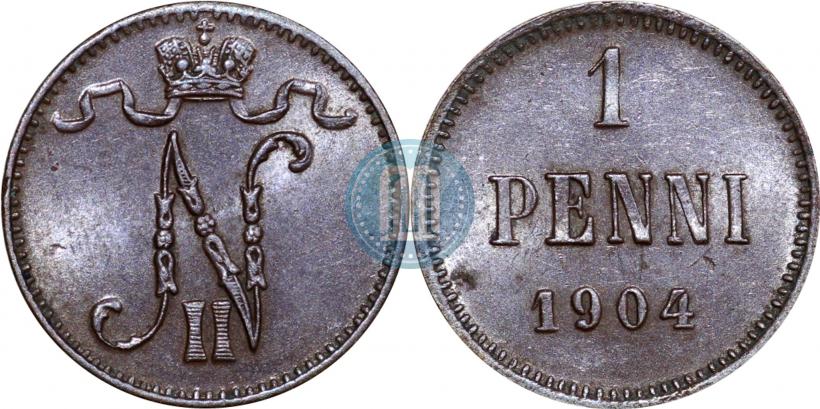 Фото 1 пенни 1904 года  