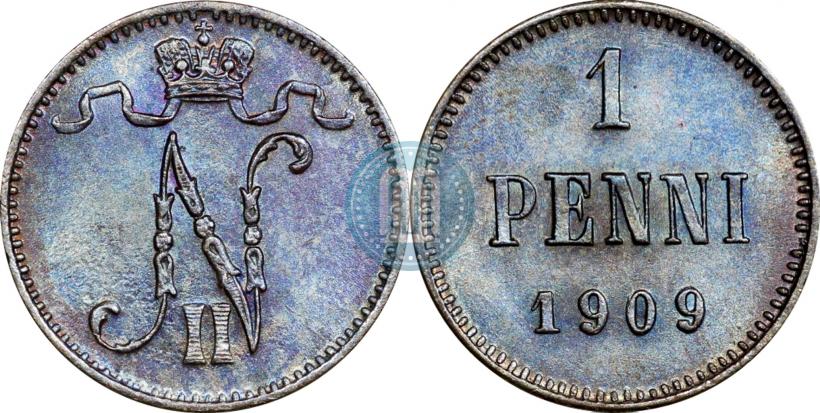 Picture 1 penni 1909 year  