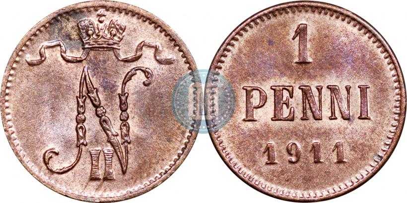 Фото 1 пенни 1911 года  