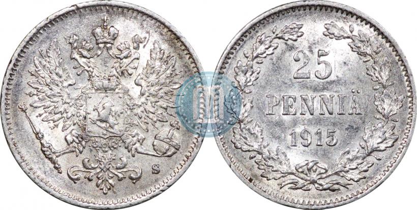 Picture 25 pennia 1915 year S 