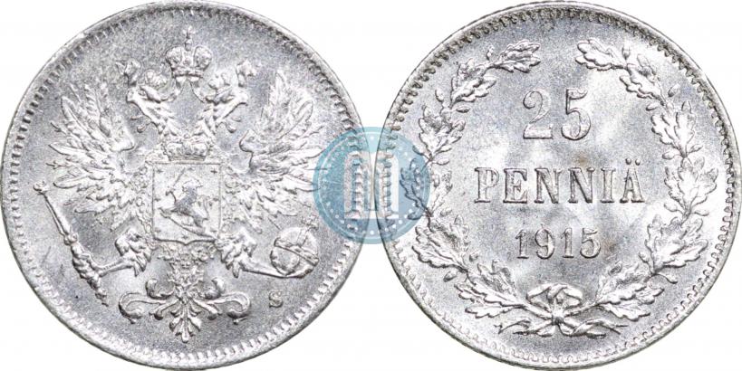 Picture 25 pennia 1915 year S 