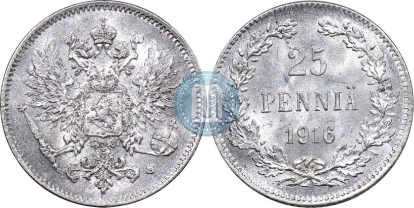 Picture 25 pennia 1916 year S 