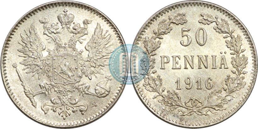 Фото 50 пенни 1916 года S 