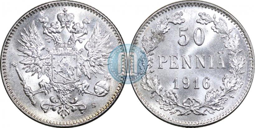 Фото 50 пенни 1916 года S 