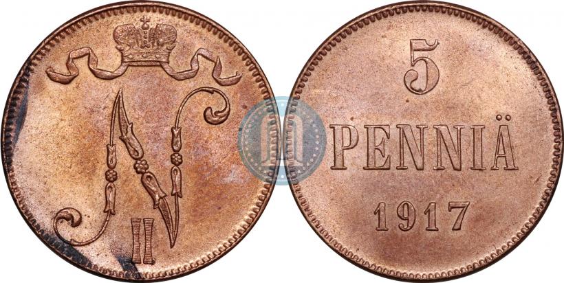 Фото 5 пенни 1917 года  