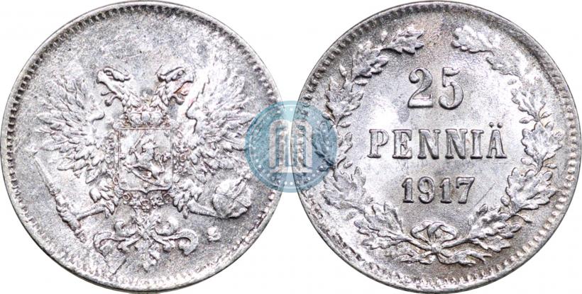 Picture 25 pennia 1917 year S 