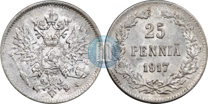 Picture 25 pennia 1917 year S 