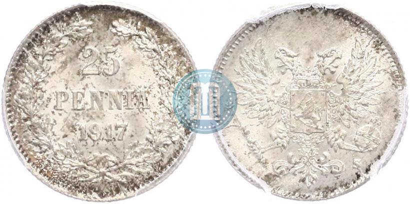 Picture 25 pennia 1917 year S 