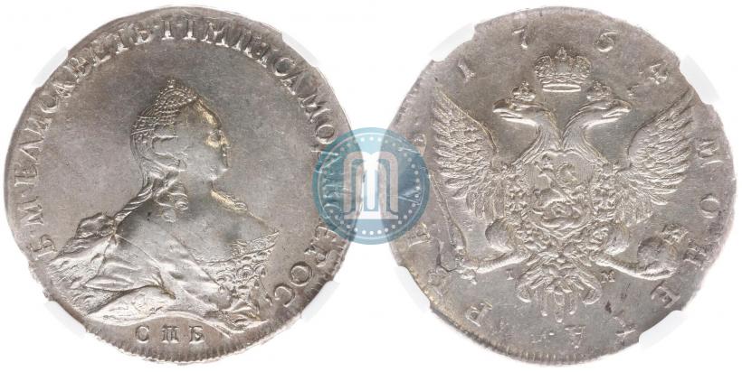 Picture 1 rouble 1754 year СПБ-IМ "Portrait by Benjamin Scott"