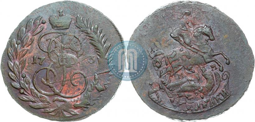 Фото 2 копейки 1763 года ММ 
