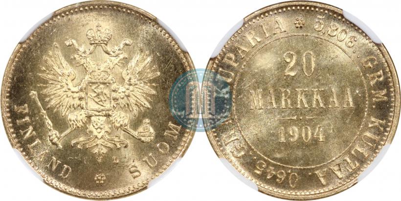 Picture 20 markkaa 1904 year L 