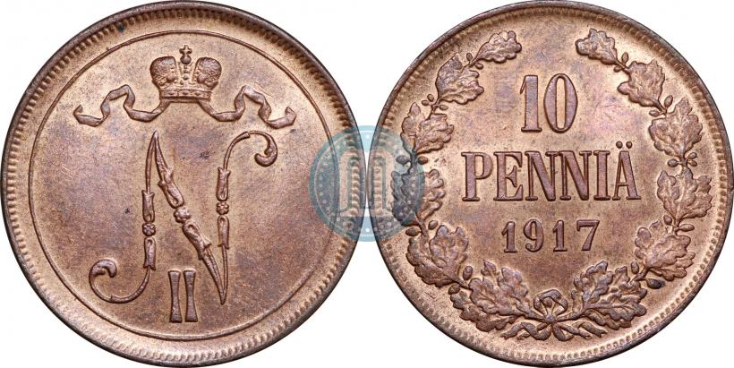 Фото 10 пенни 1917 года  