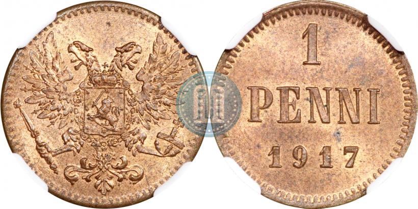 Фото 1 пенни 1917 года  