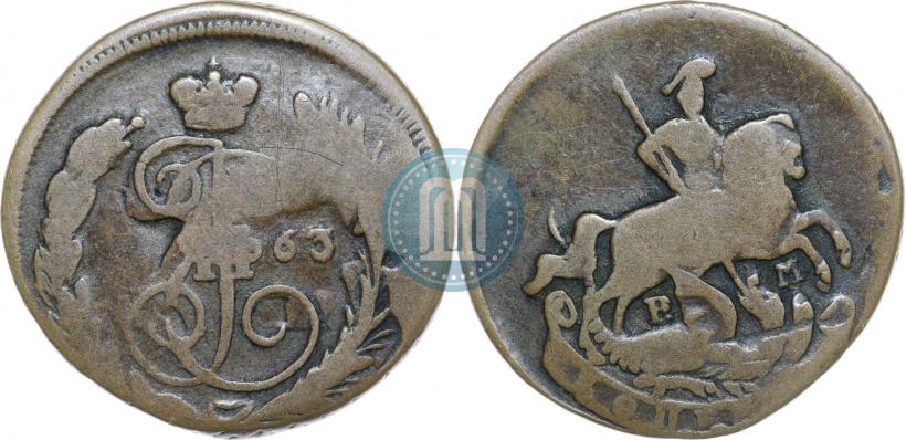 Фото 1 копейка 1763 года ЕМ 