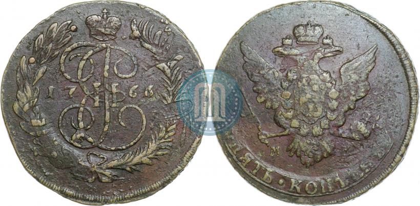 Picture 5 kopecks 1766 year ММ 