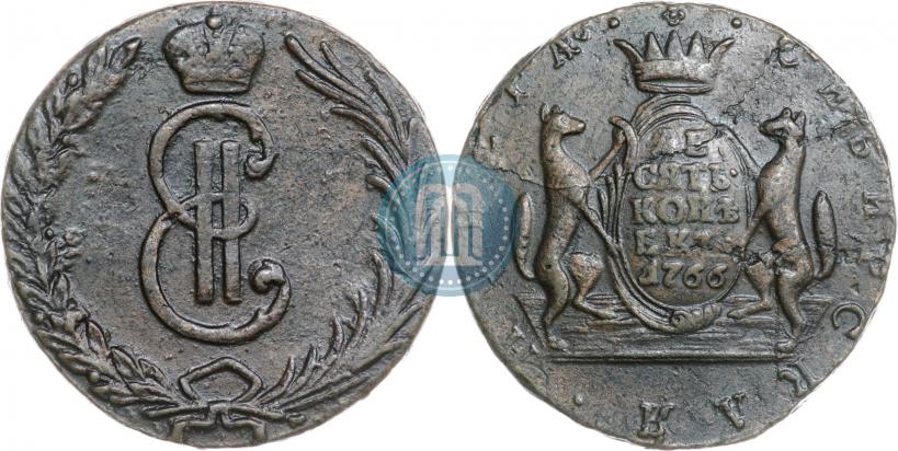 Picture 10 kopecks 1766 year  