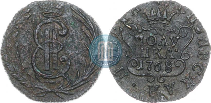 Фото Полушка 1768 года КМ 