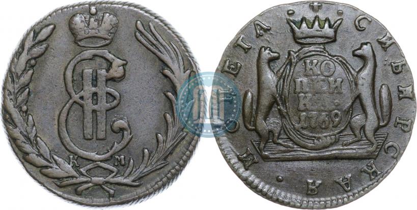 Фото 1 копейка 1769 года КМ 