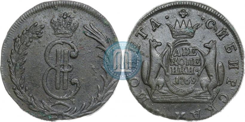 Picture 2 kopecks 1769 year КМ 