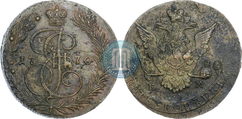Фото 5 копеек 1770 года ЕМ 