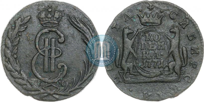 Фото 1 копейка 1771 года КМ 