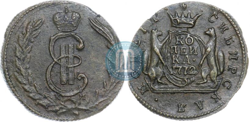 Фото 1 копейка 1772 года КМ 
