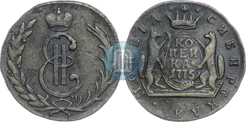 Фото 1 копейка 1775 года КМ 