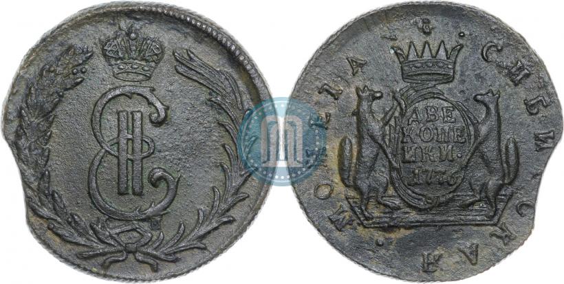 Фото 2 копейки 1776 года КМ 