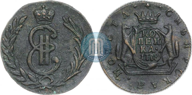 Picture 1 kopeck 1778 year КМ 